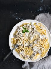 Spaghetti with Mushroom Sauce